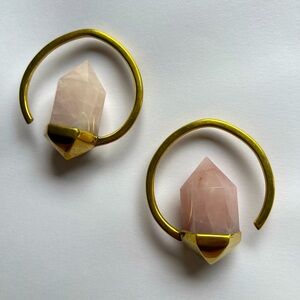 Diablo Organics rose quartz Mystic ear weights